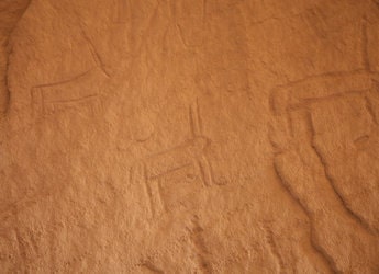 Gravures rupestres au Parc de Timna en Israel
