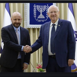 Reuven Rivlin reçoit Abdallah Chatila en Israel