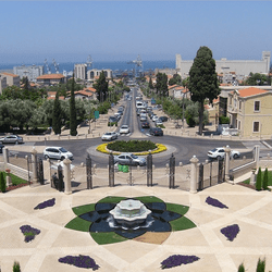 Vue du mont Carmel a Haifa